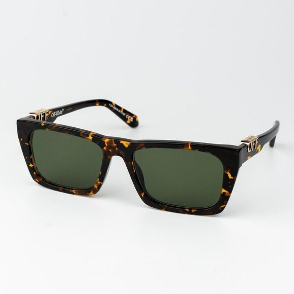 Off-White ALBANY Women Sunglasses Havana Green Square OERI13E ALBANY 6055